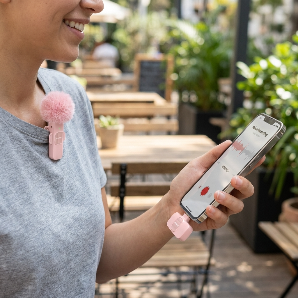 Playmax Wireless Mini Livestream Microphone Pink