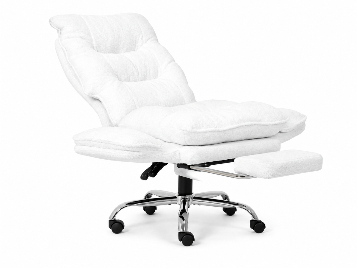 Playmax Studio Cloud Gaming Chair Cross Leg Teddy White