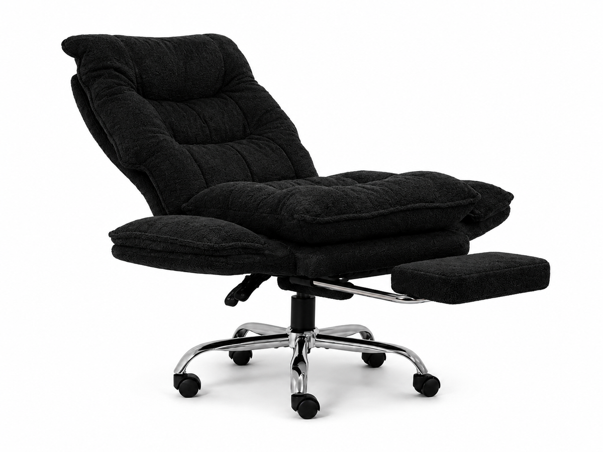 Playmax Studio Cloud Gaming Chair Cross Leg Teddy Black