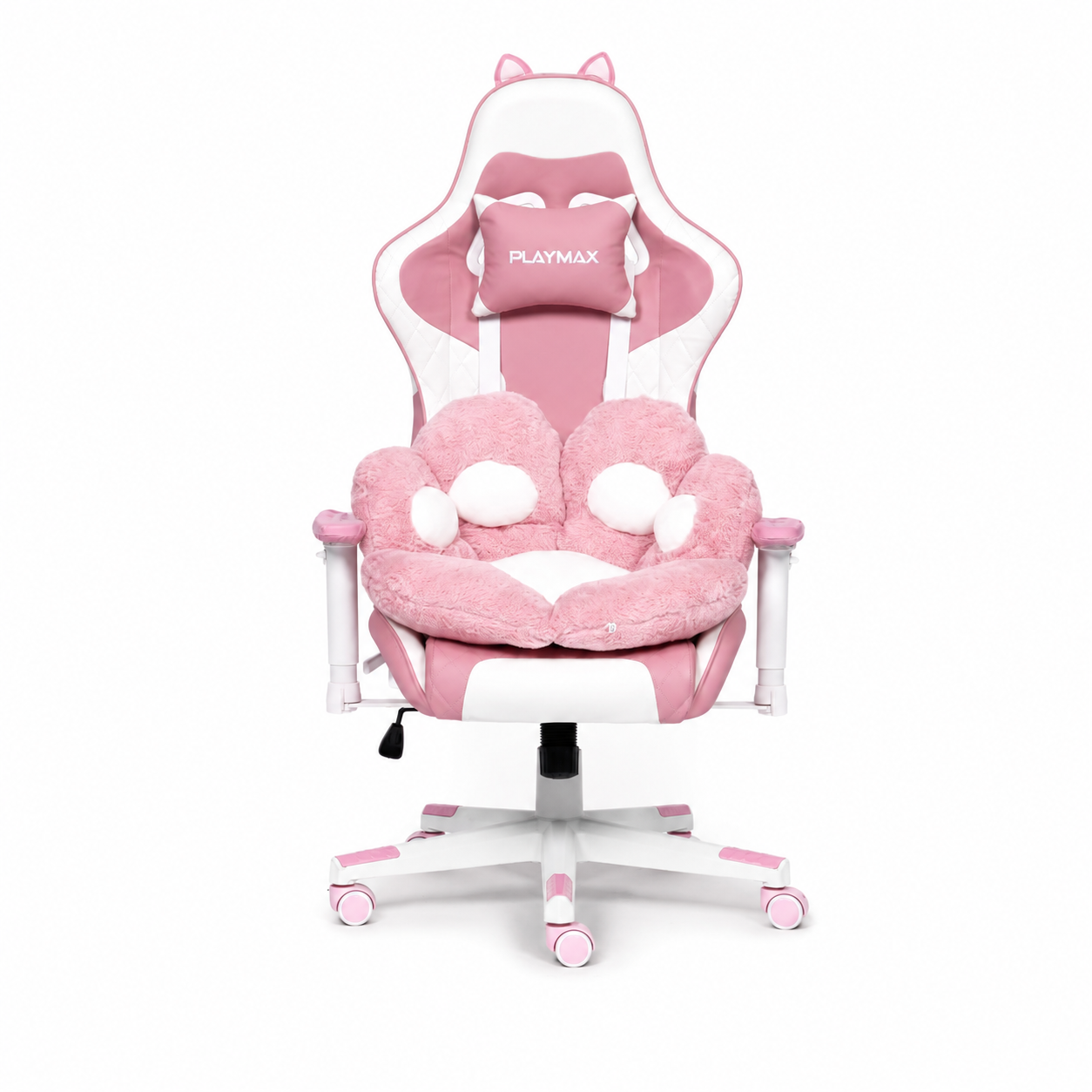 Playmax Studio Cat Gaming Chair Pink/white