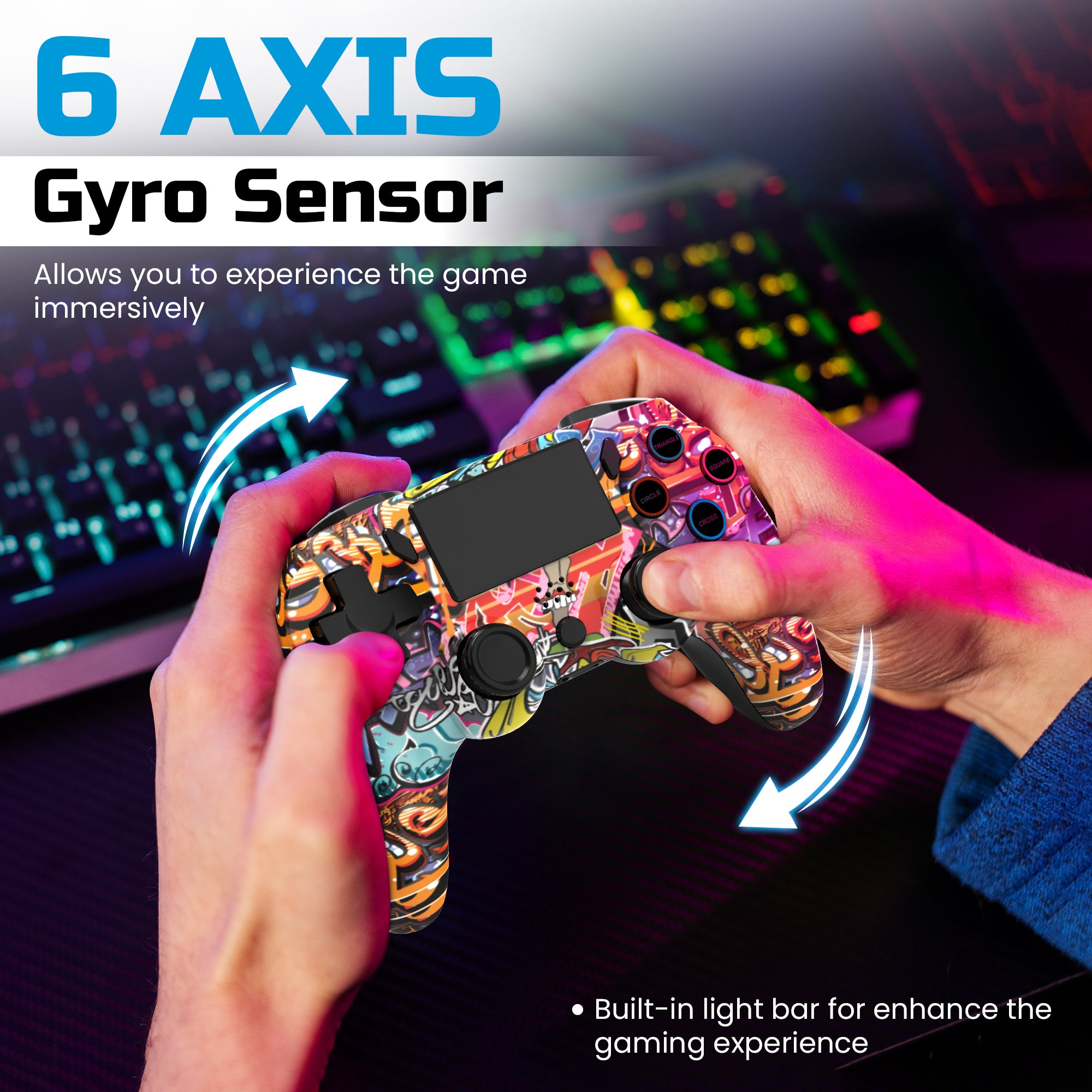 PLAYMAX PS4 / PC WIRELESS CONTROLLER - GRAFFITI