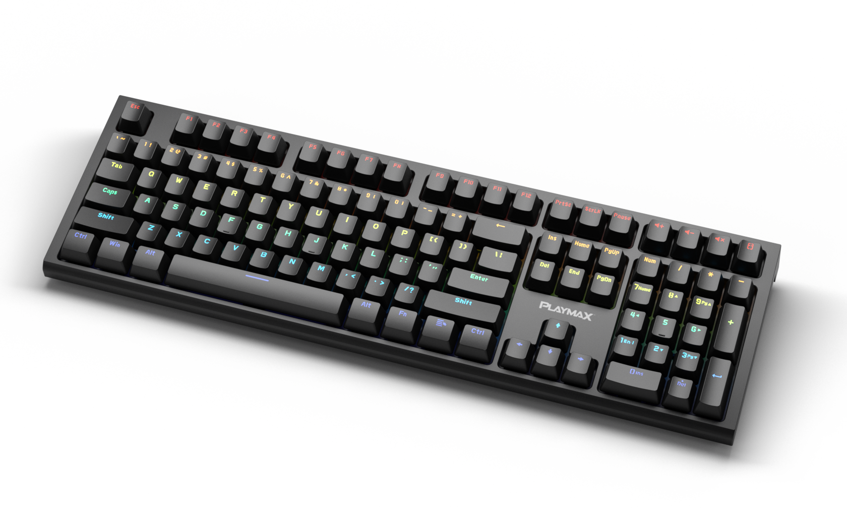 Playmax PRO Black RGB Mechanical Gaming Keyboard (Purple Bonus key caps)
