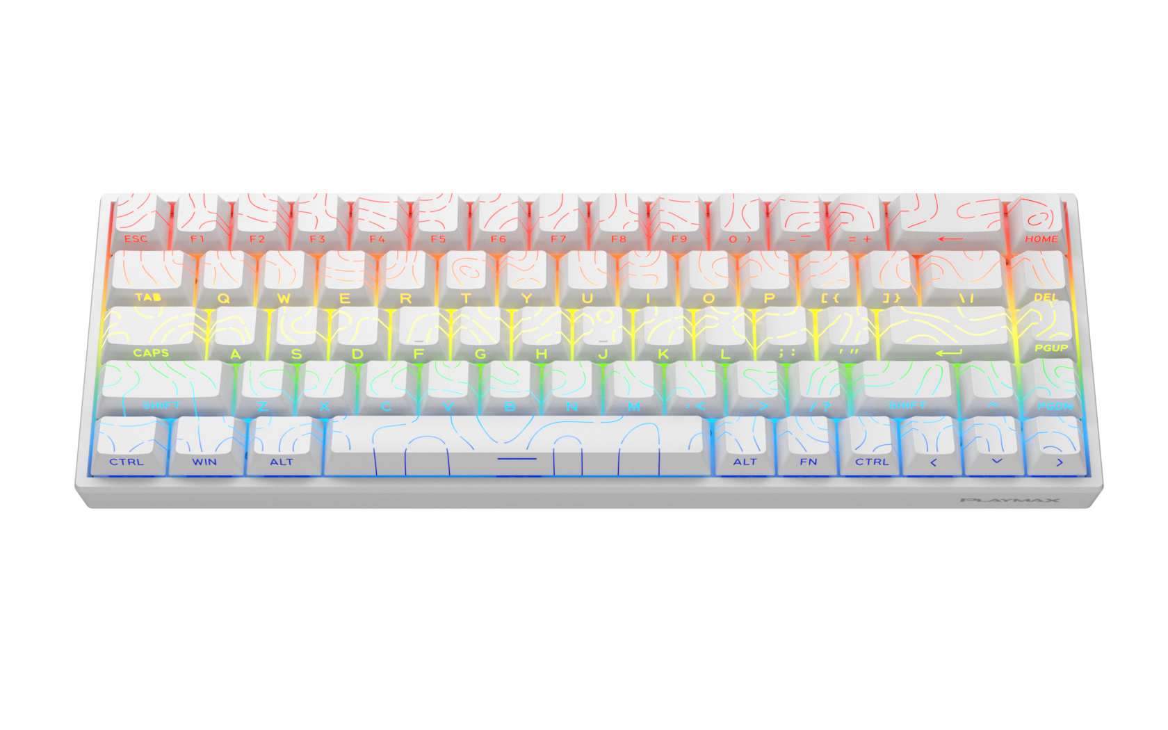 PLAYMAX MINI MECHANICAL GAMING KEYBOARD - TOPO
