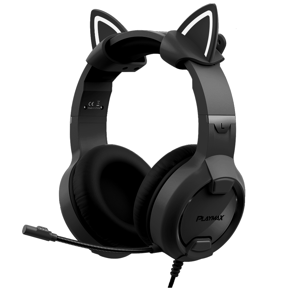 Playmax Cat Ears Black/White