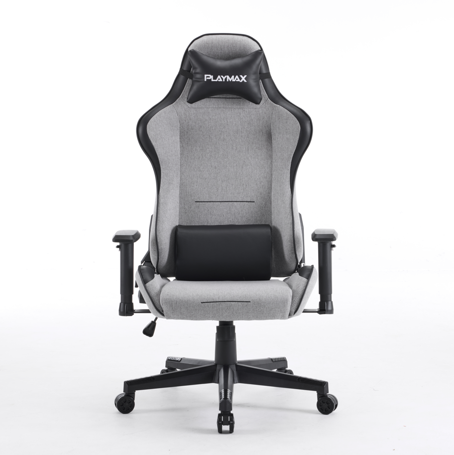 PLAYMAX FABRIC ELITE GAMING CHAIR LIGHT GREY