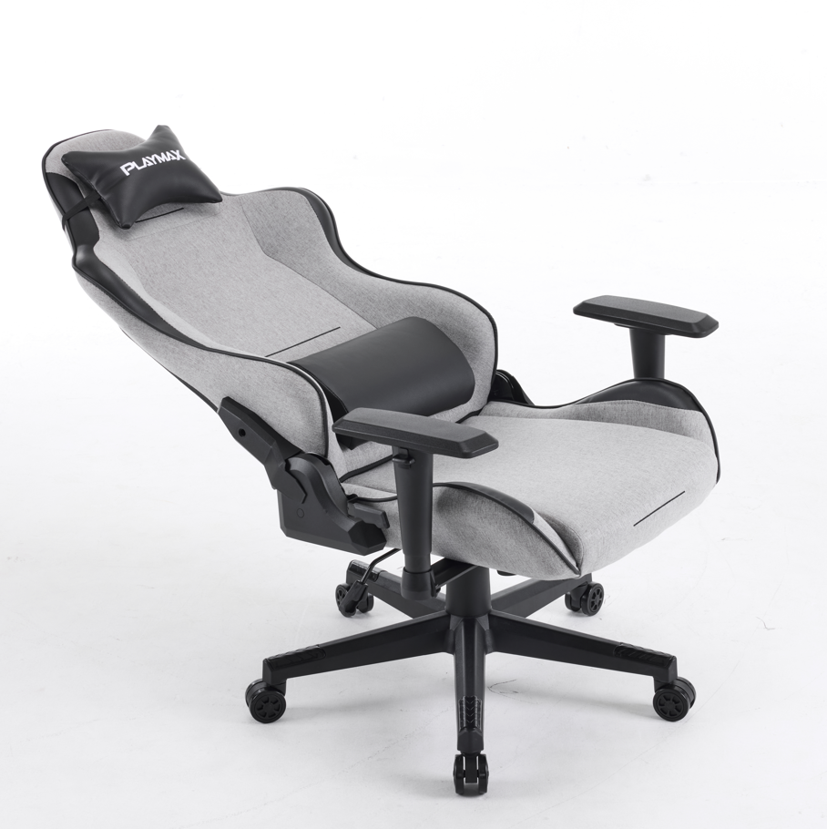 PLAYMAX FABRIC ELITE GAMING CHAIR LIGHT GREY