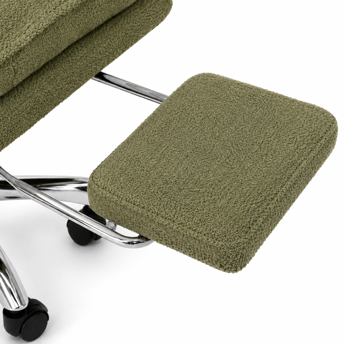Playmax Studio Cloud Gaming Chair Cross Leg Teddy Sage Green