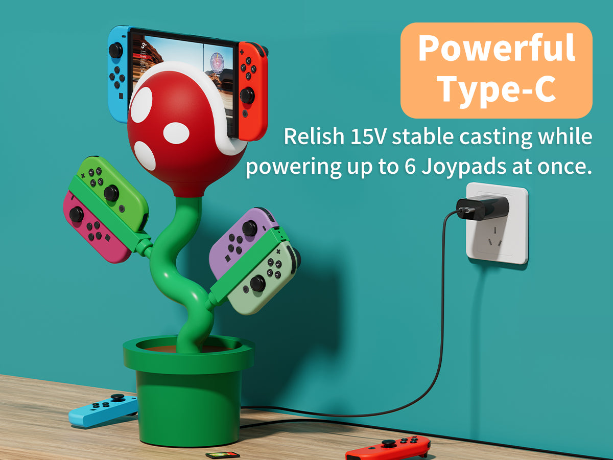 POWKONG Piranha Plant Dock for Switch and Switch OLED