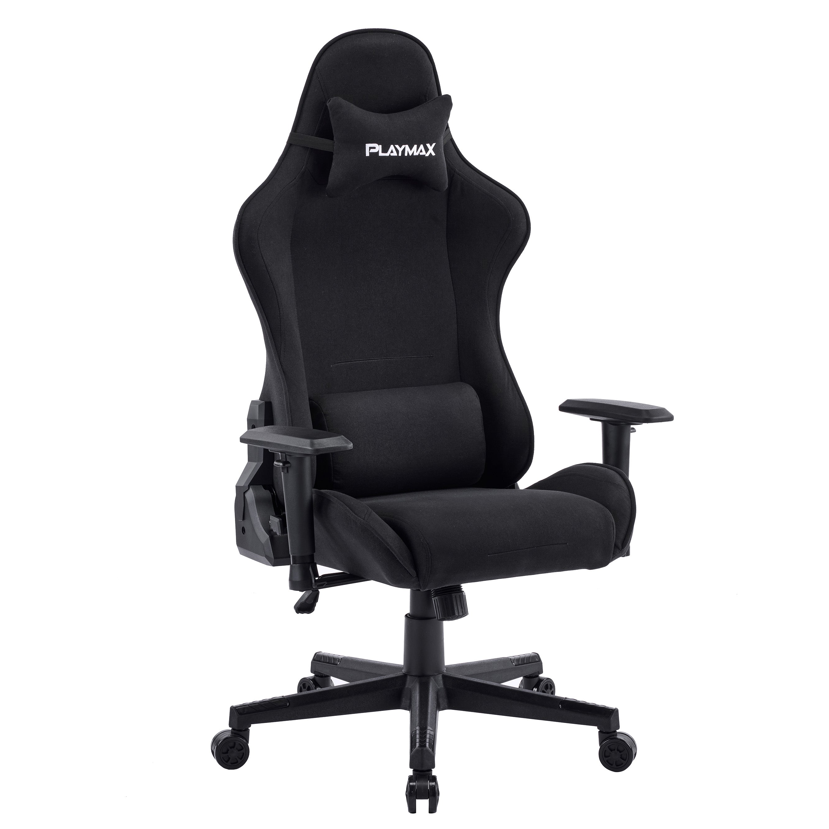PLAYMAX FABRIC ELITE GAMING CHAIR BLACK
