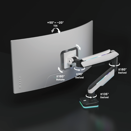 Playmax Heavy-Duty RGB Gaming Monitor Arm