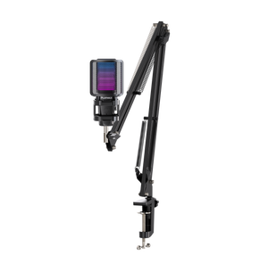PLAYMAX RGB BLACK MICROPHONE WITH ARM AND TRIPOD