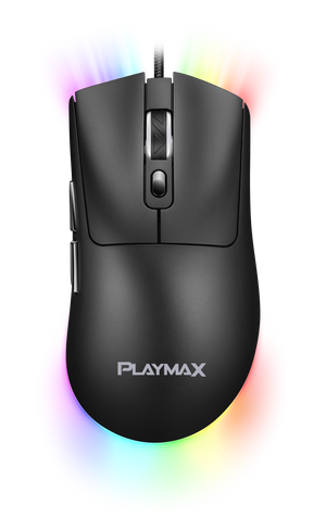 PLAYMAX BLACK RGB GAMING MOUSE AND MOUSE MAT COMBO