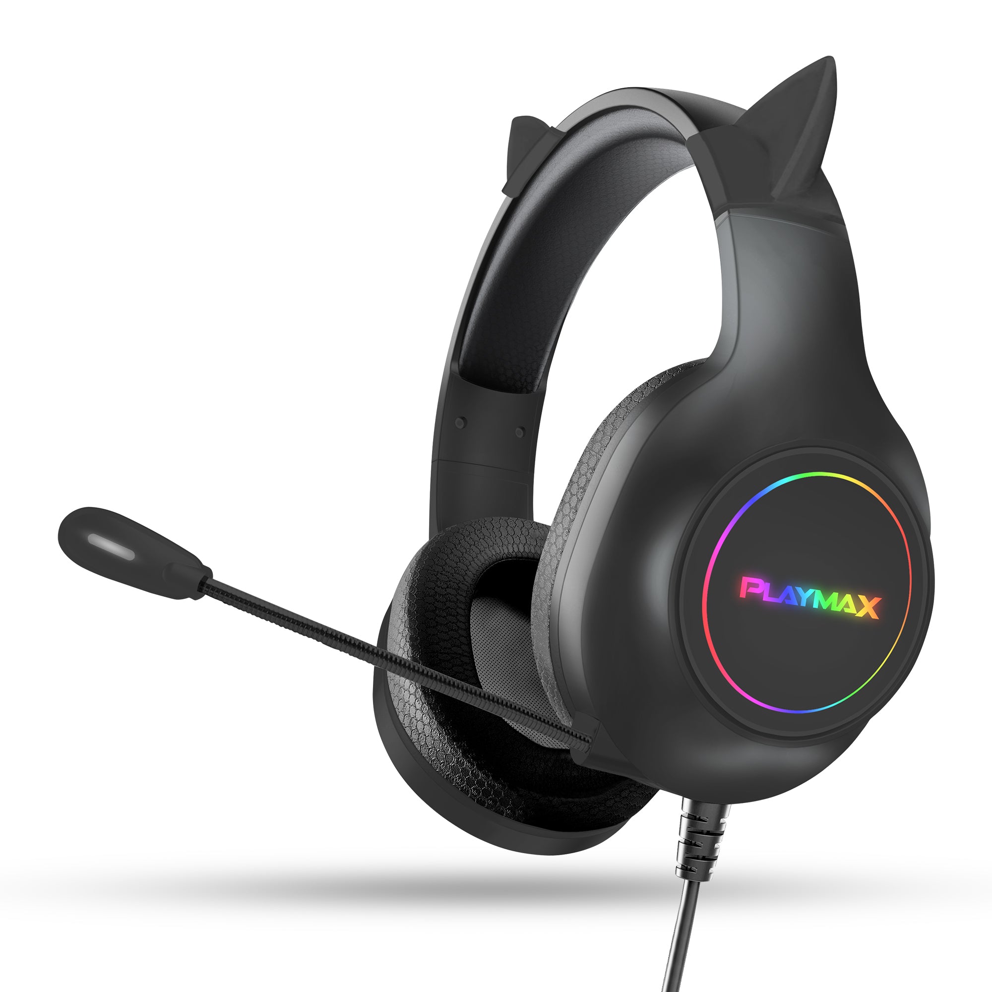 PLAYMAX CAT EAR HEADSET - BLACK