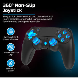 Playmax PS4 / PC Wireless Controller (Black RGB)