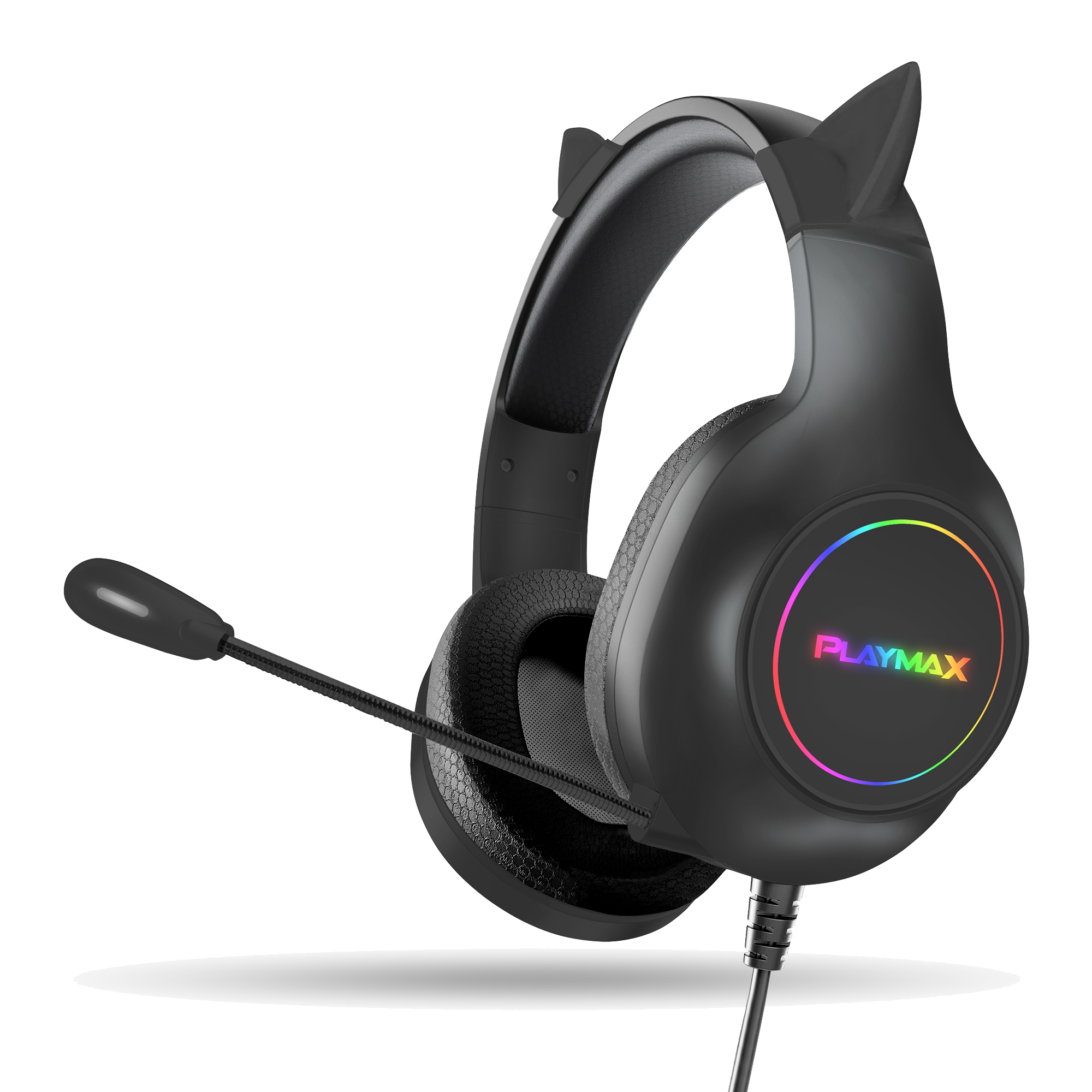 Playmax RGB Cat Ear headset - Black (New)