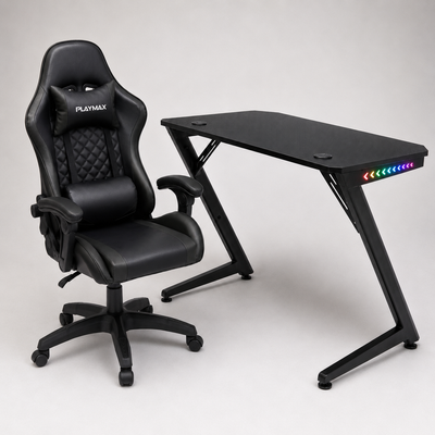 Playmax Studio Gaming Chair & RGB Desk Bundle
