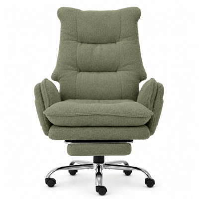 Playmax Studio Cloud Gaming Chair Cross Leg Teddy Sage Green