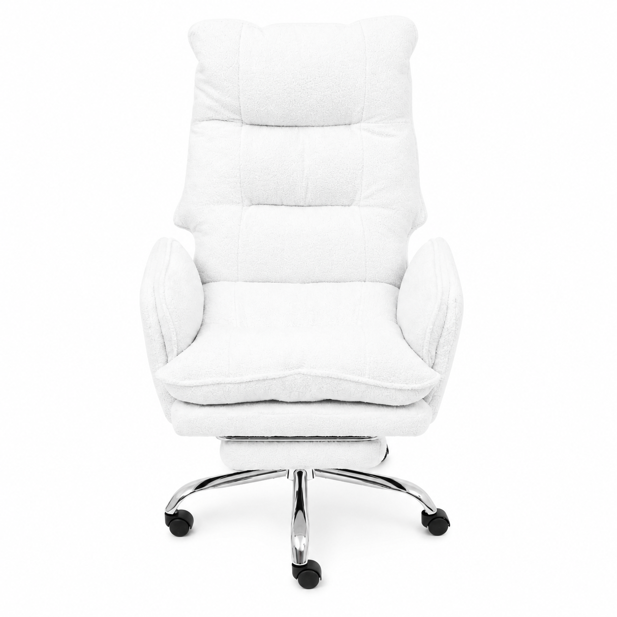 Playmax Studio Cloud Gaming Chair Cross Leg Teddy White