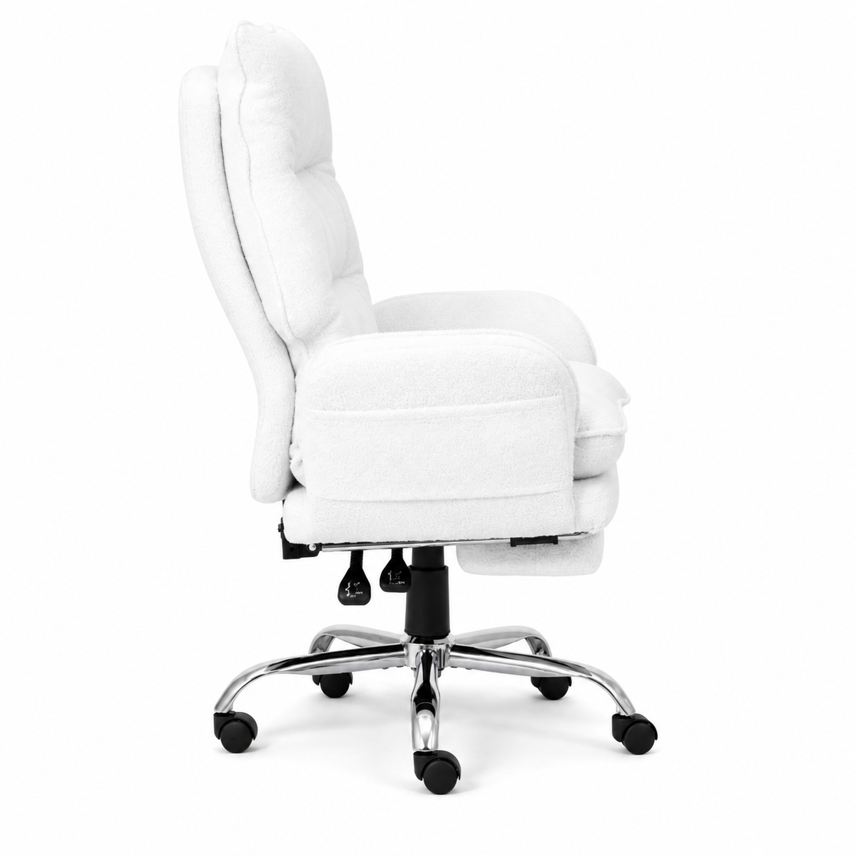 Playmax Studio Cloud Gaming Chair Cross Leg Teddy White
