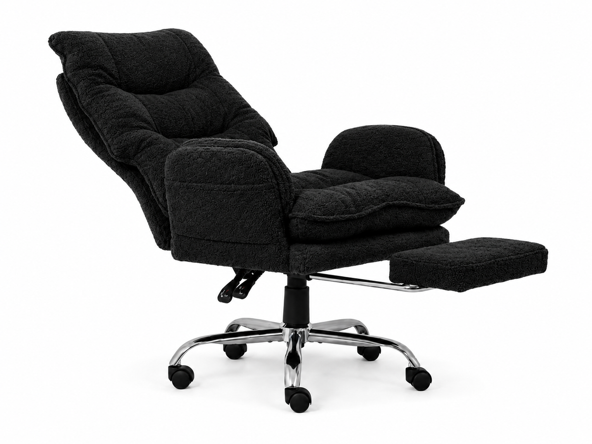 Playmax Studio Cloud Gaming Chair Cross Leg Teddy Black