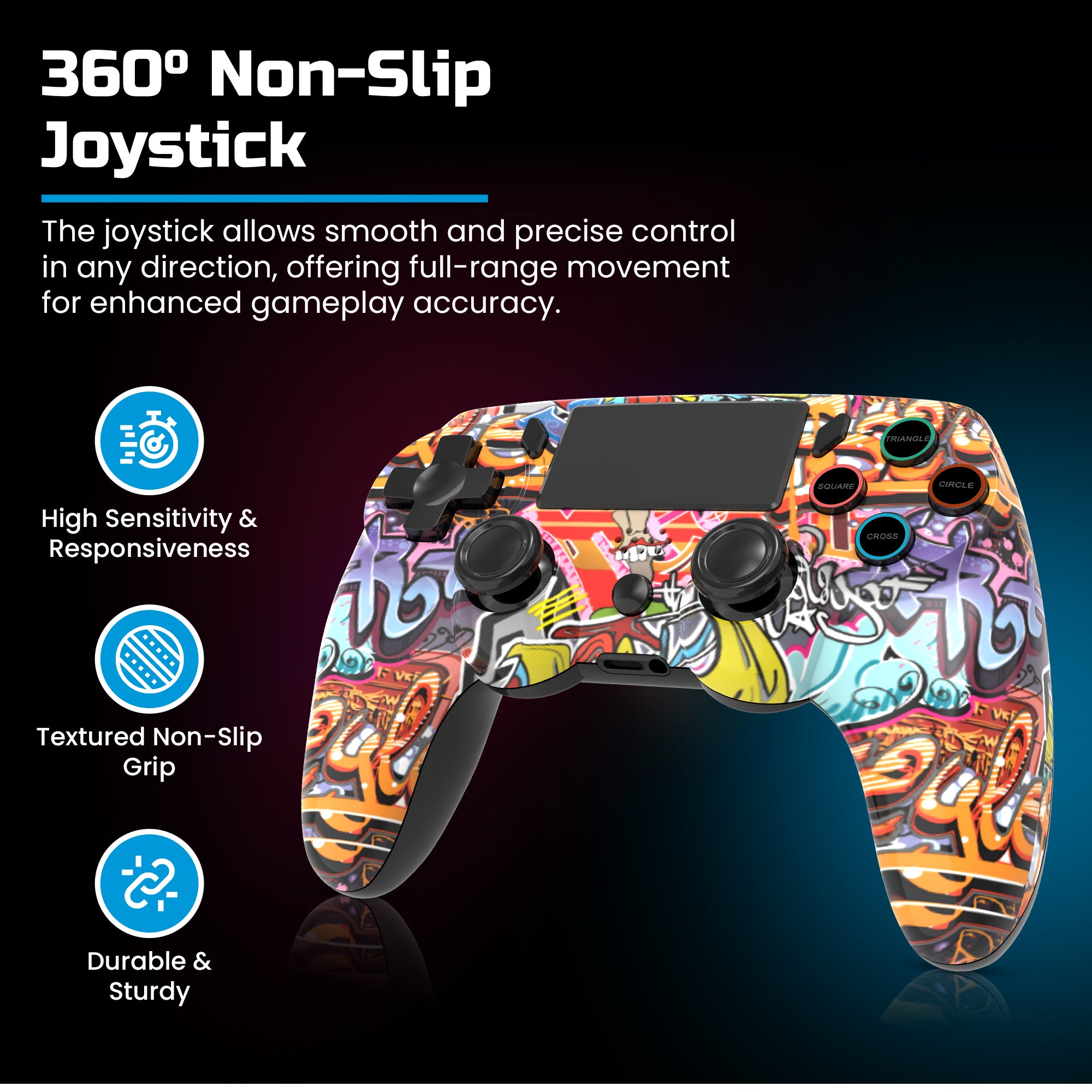 PLAYMAX PS4 / PC WIRELESS CONTROLLER - GRAFFITI
