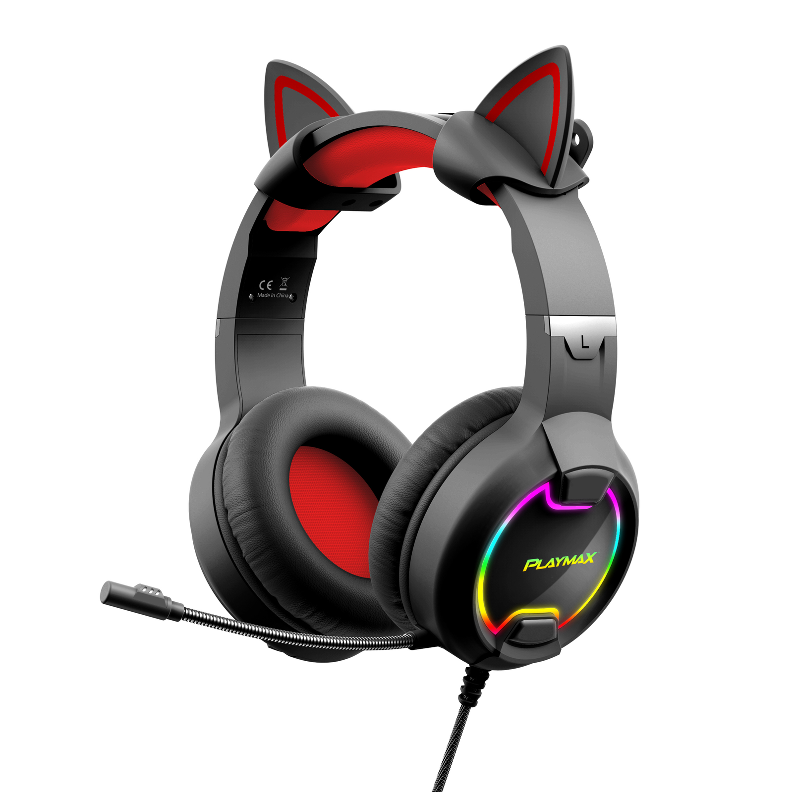 PLAYMAX CAT EAR HEADSET - BLACK
