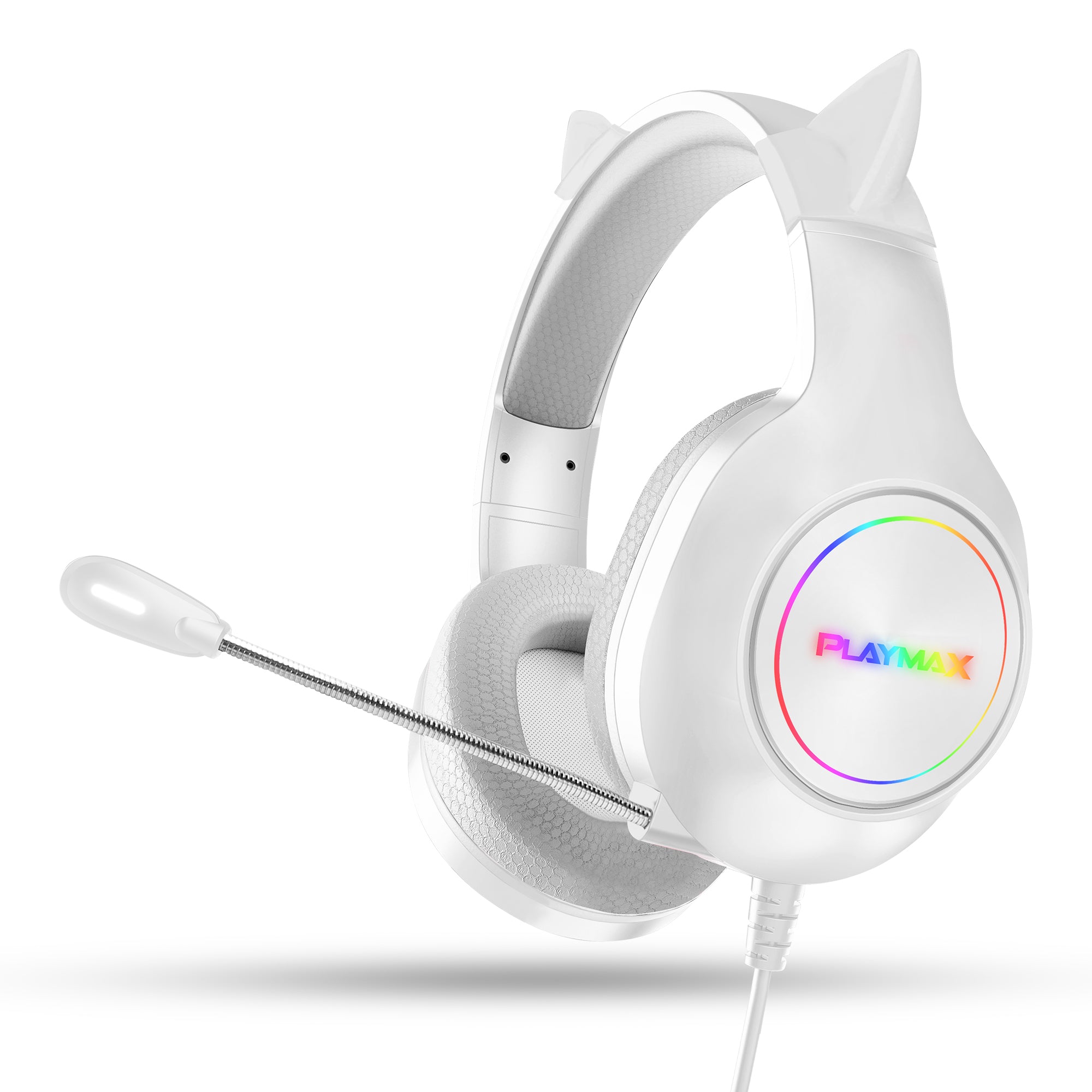 PLAYMAX CAT EAR HEADSET - WHITE
