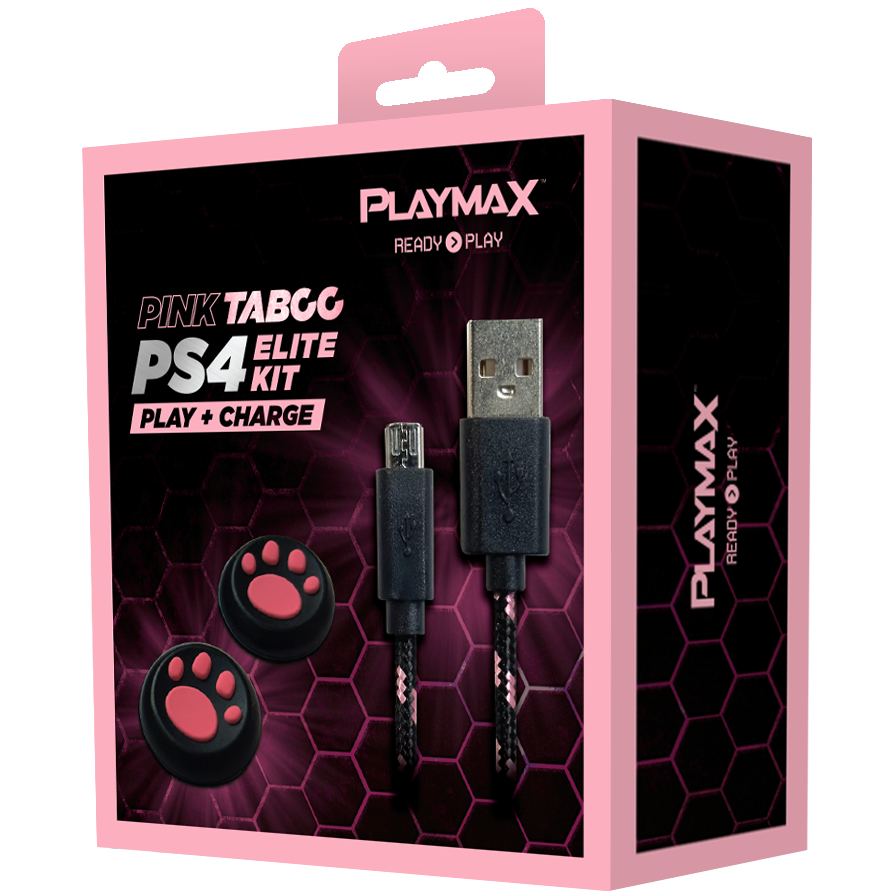 Playmax Pink Taboo PS4 Play & Charge Elite Kit