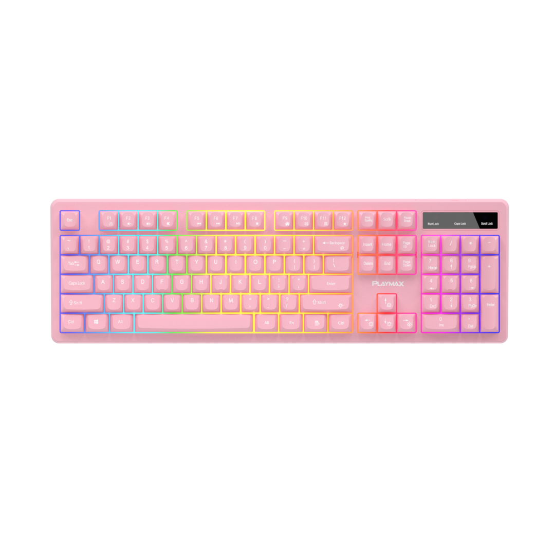 PLAYMAX PINK TABOO RGB KEYBOARD