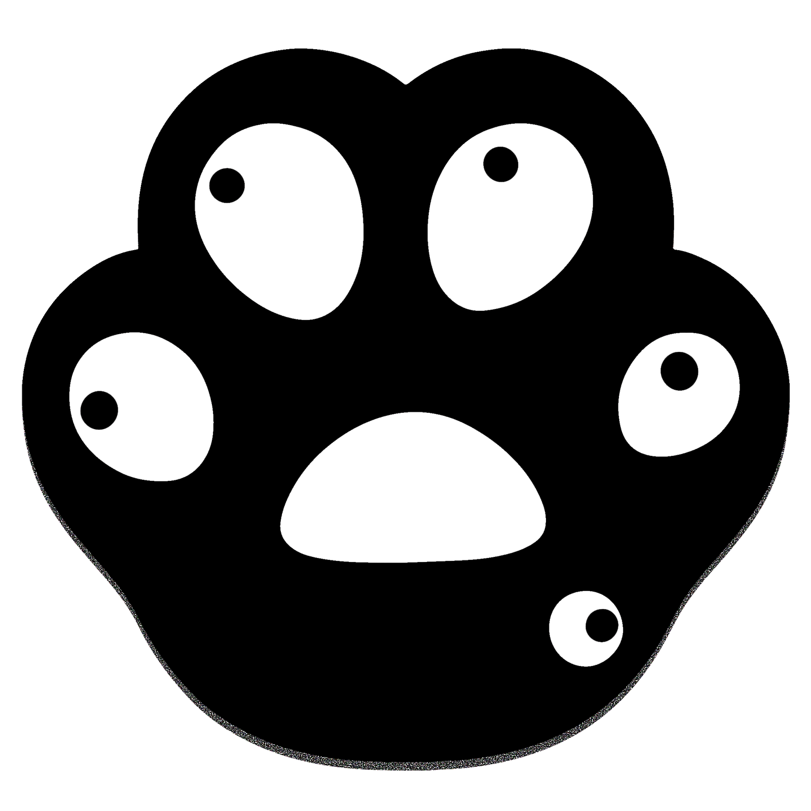 PLAYMAX PAW PRINT MOUSE MAT - BLACK