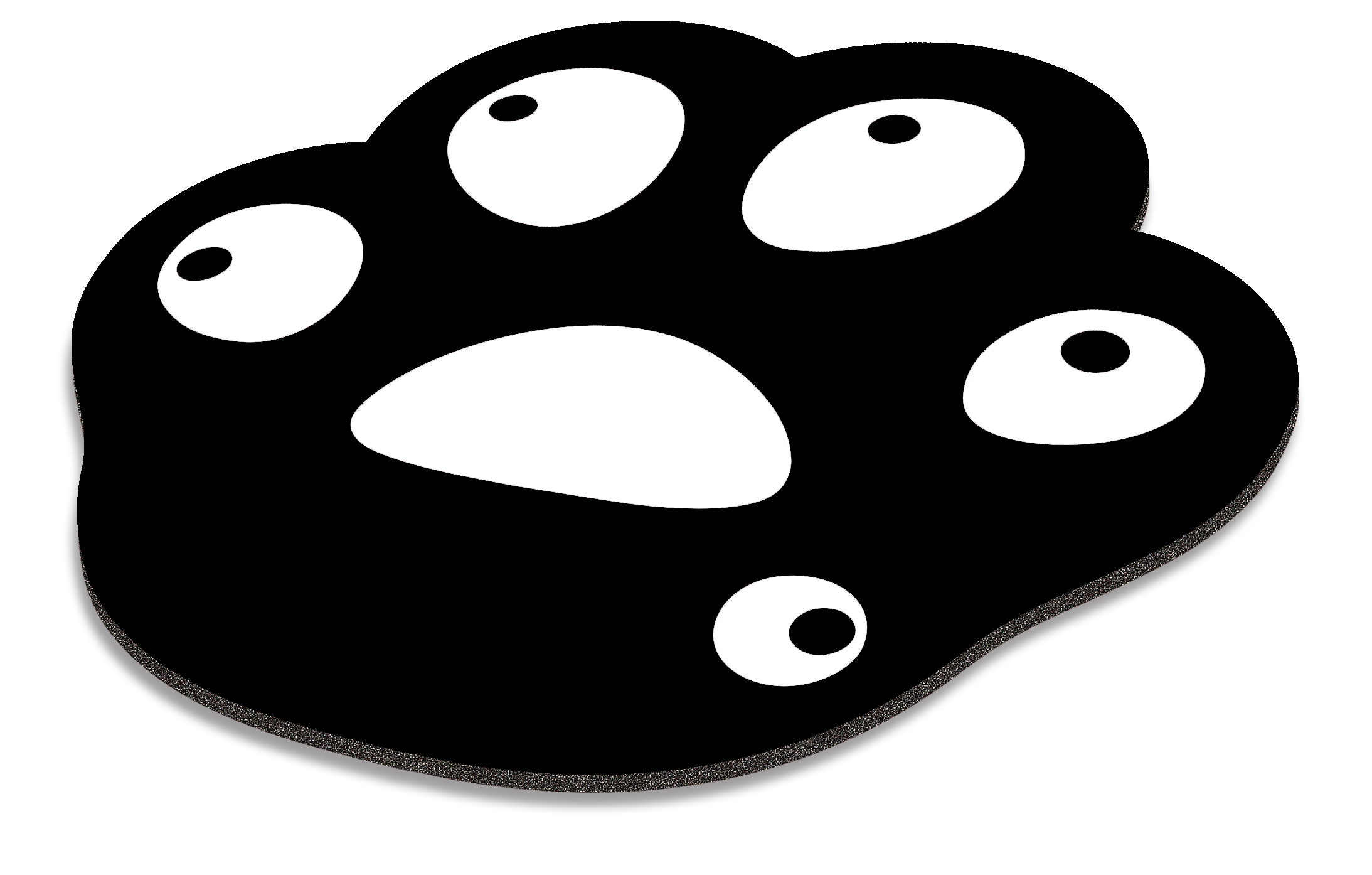 PLAYMAX PAW PRINT MOUSE MAT - BLACK