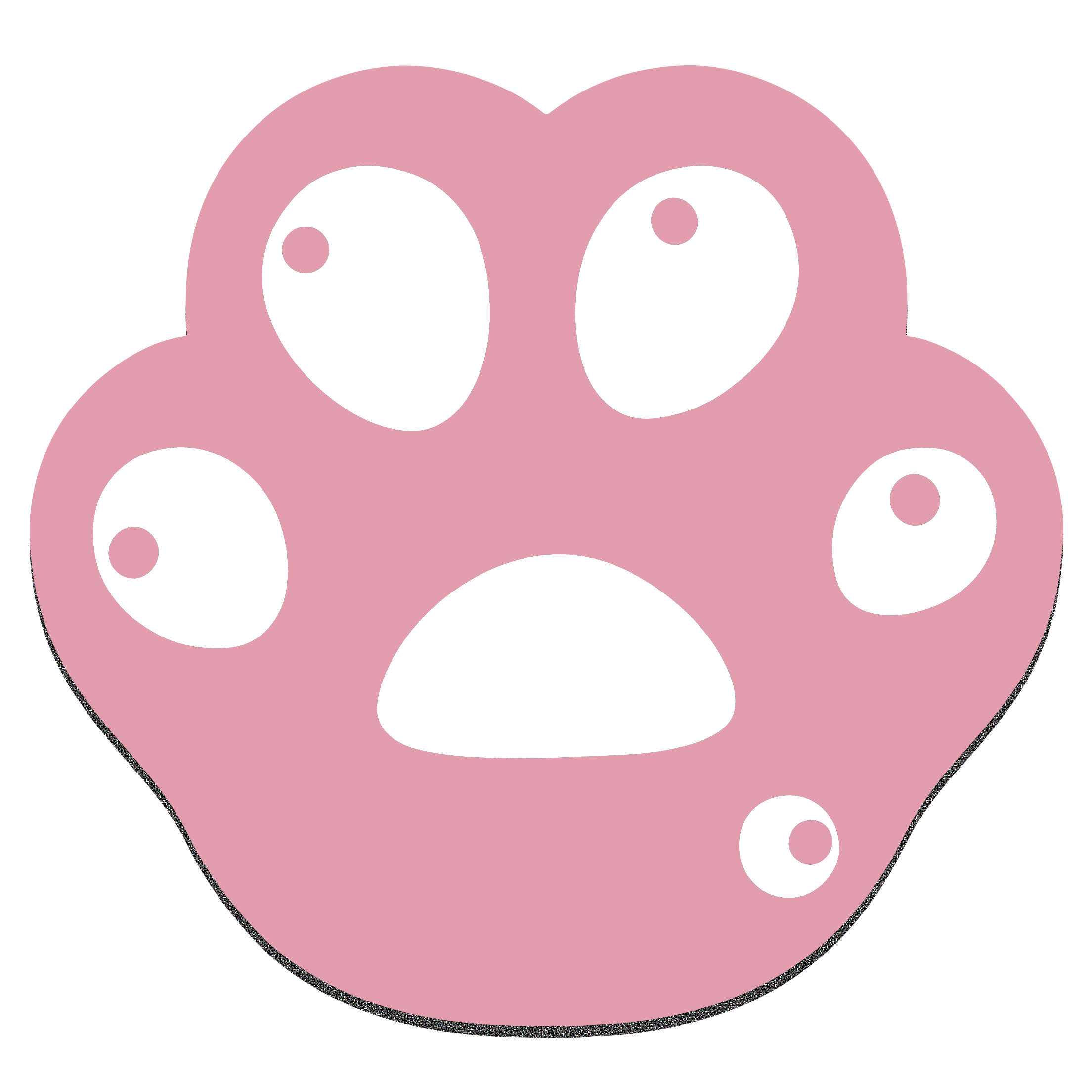 PLAYMAX PAW PRINT MOUSE MAT - PINK