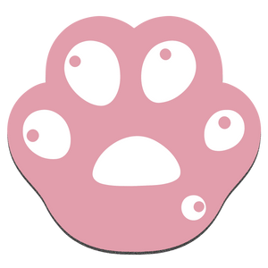 PAW PRINT MOUSE MAT - PINK