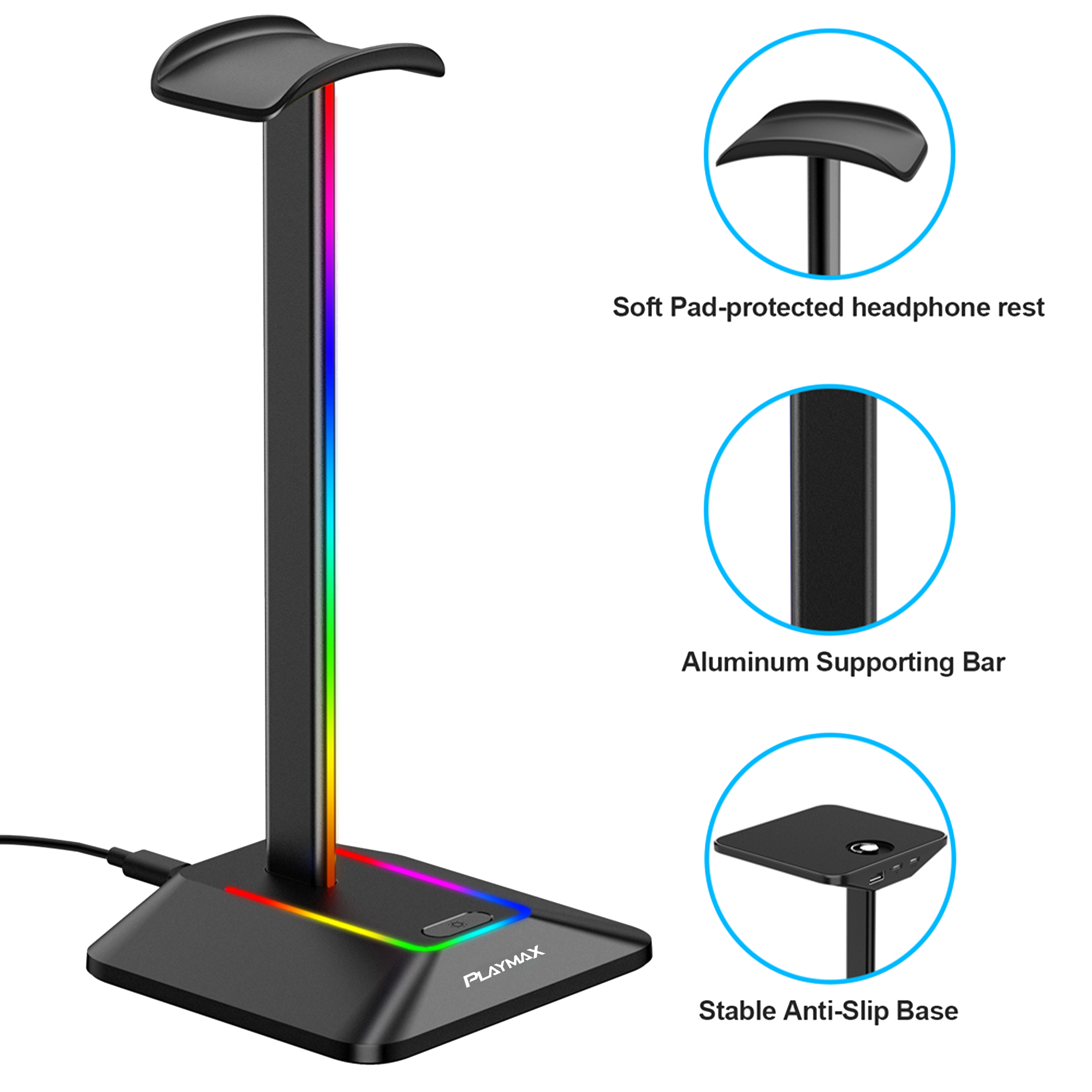 PLAYMAX RGB HEADSET STAND