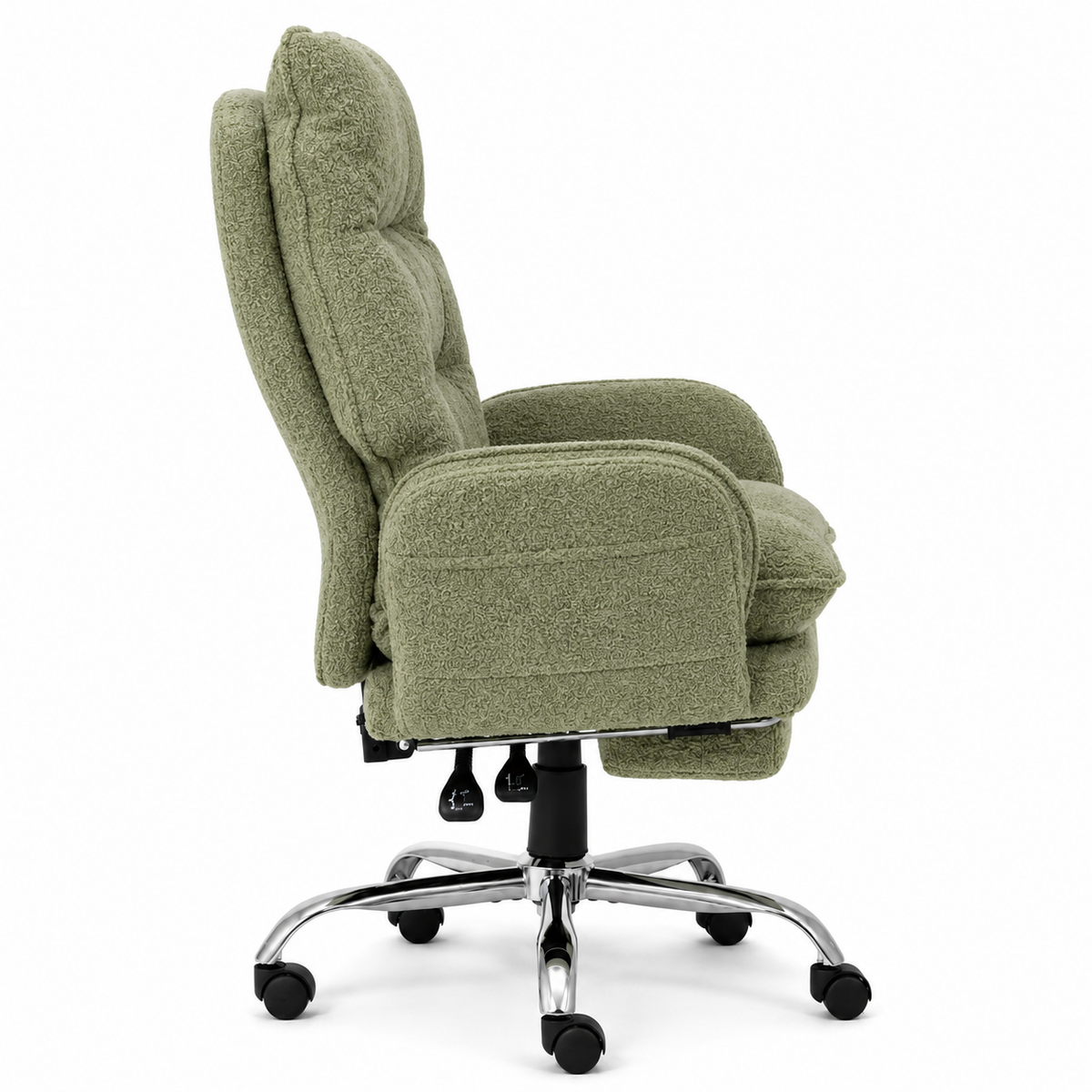 Playmax Studio Cloud Gaming Chair Cross Leg Teddy Sage Green