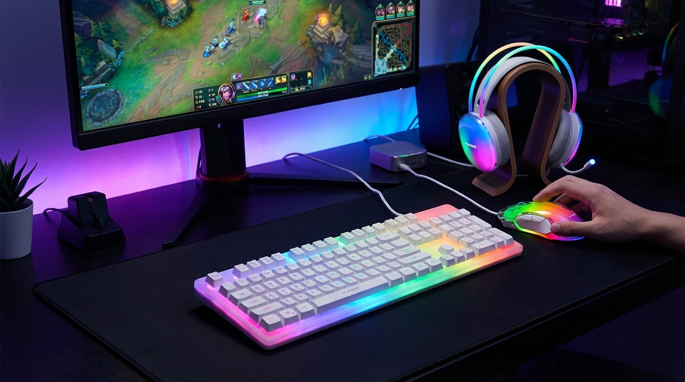 Playmax Aurora keyboard - White