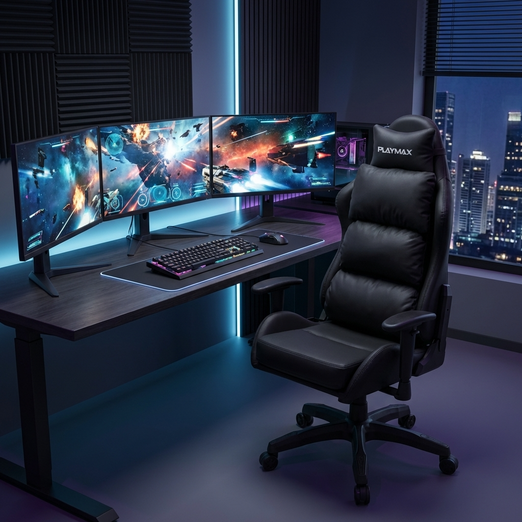 Playmax Deluxe Elite Gaming Chair Black