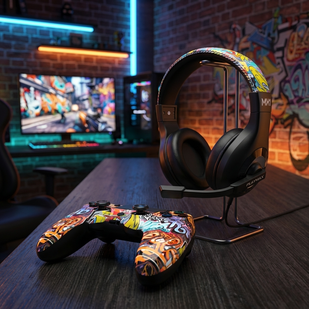 Playmax MX1 Universal Headset Graffiti