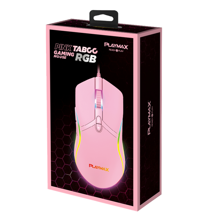 Ink Mouse PLAYMAX PINK TABOO RGB MOUSE - PLAYMAX GAMING